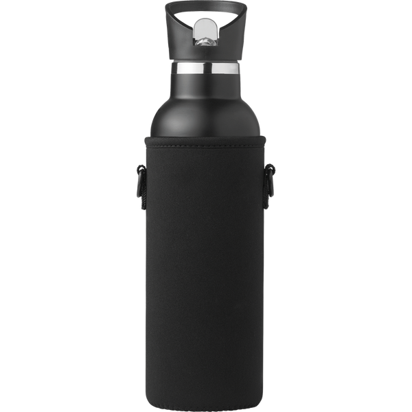 700ml Flask with Double Wall_BLACK_front