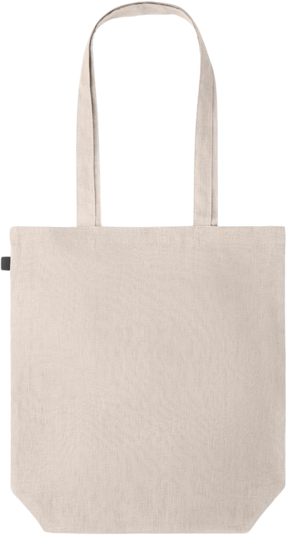 Love is Love Flower Design - Premium colored organic hemp tote bag_BEIGE_back