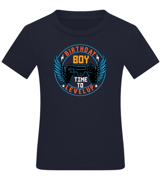 Birthday Level Up Design - Comfort boys fitted t-shirt_FRENCH NAVY_front