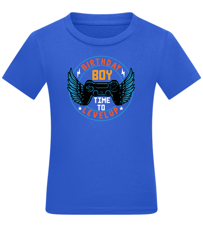 Birthday Level Up Design - Comfort boys fitted t-shirt_ROYAL_front