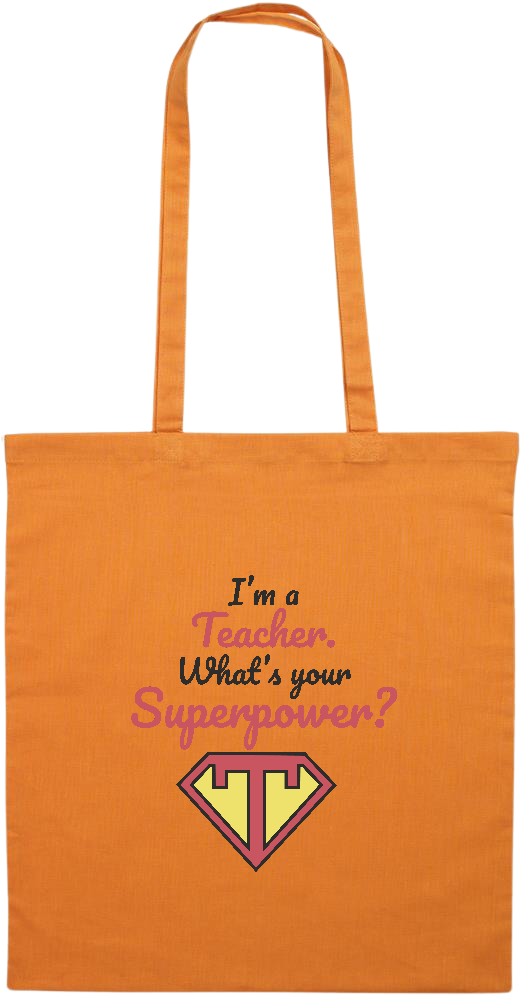 Im a Teacher Design - Essential colored event tote bag_ORANGE_front