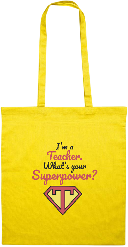 Im a Teacher Design - Essential colored event tote bag_YELLOW_front