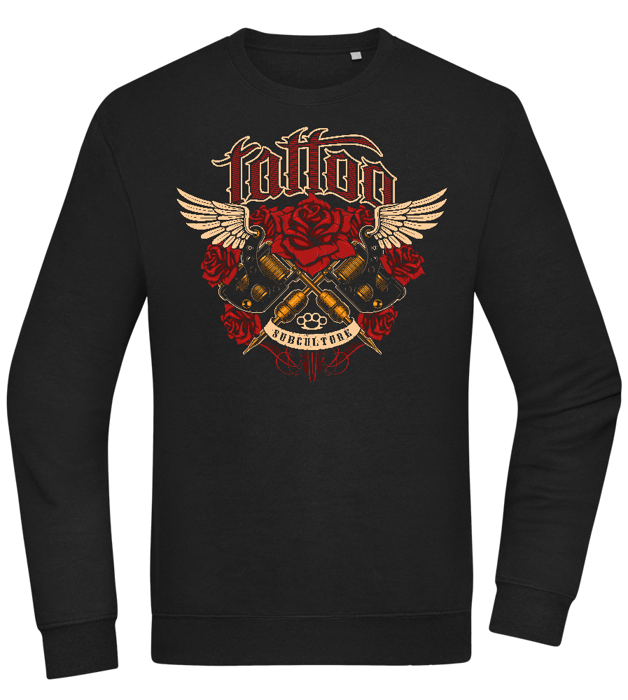 Subculture Tattoo Design - Comfort Essential Unisex Sweater_BLACK_front