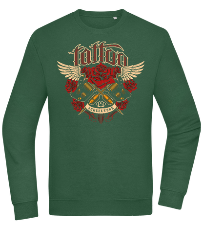 Subculture Tattoo Design - Comfort Essential Unisex Sweater_GREEN BOTTLE_front