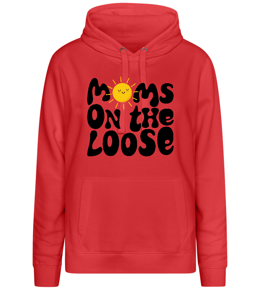 Moms on the Loose Design - Premium women's hoodie_RED_front