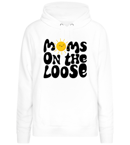 Moms on the Loose Design - Premium women's hoodie_WHITE_front