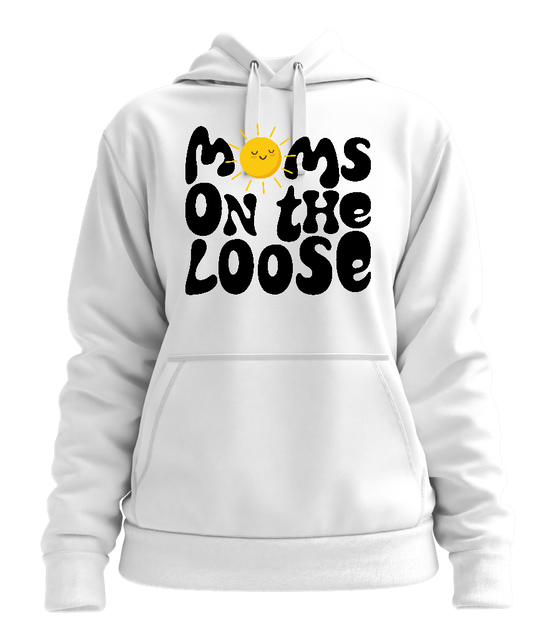 Moms on the Loose Design - Premium women's hoodie_WHITE_front