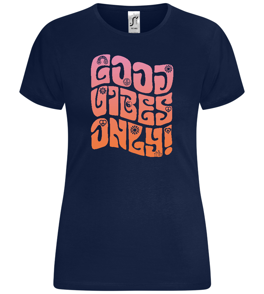 Good Vibes Only Gradient Design - Comfort women's t-shirt_MARINE_front