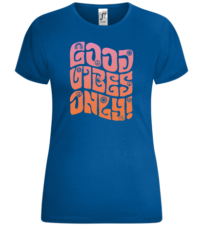 Good Vibes Only Gradient Design - Comfort women's t-shirt_ROYAL_front