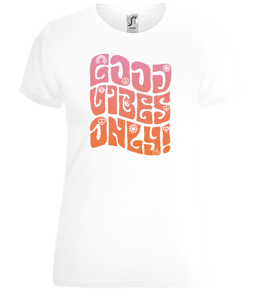 Good Vibes Only Gradient Design - Comfort women's t-shirt_WHITE_front