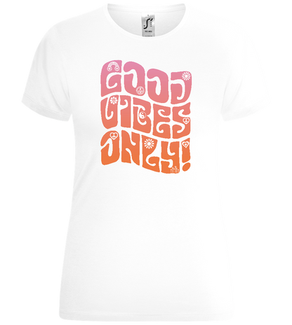 Good Vibes Only Gradient Design - Comfort women's t-shirt_WHITE_front