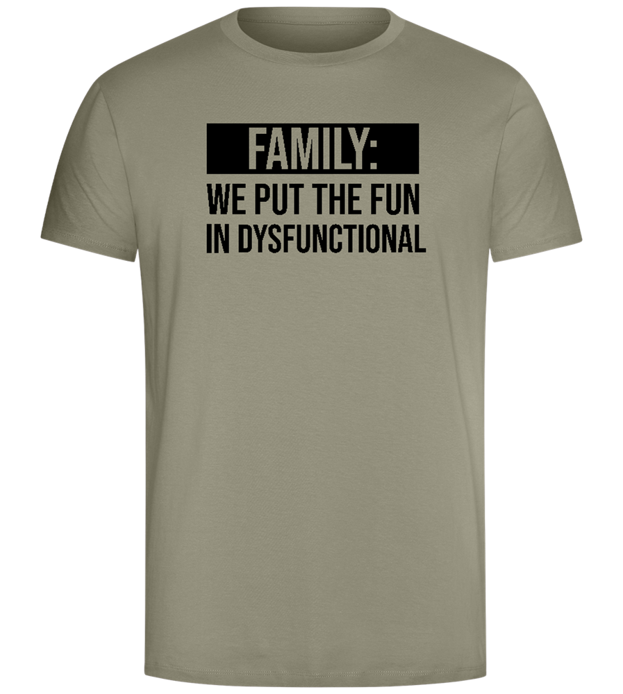 Fun in Dysfunctional Design - Comfort Unisex T-Shirt_KHAKI_front