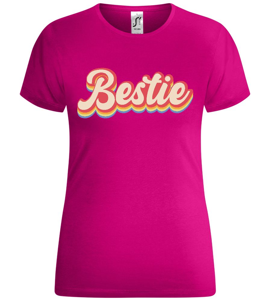 Retro Bestie Design - Comfort women's t-shirt_FUCHSIA_front