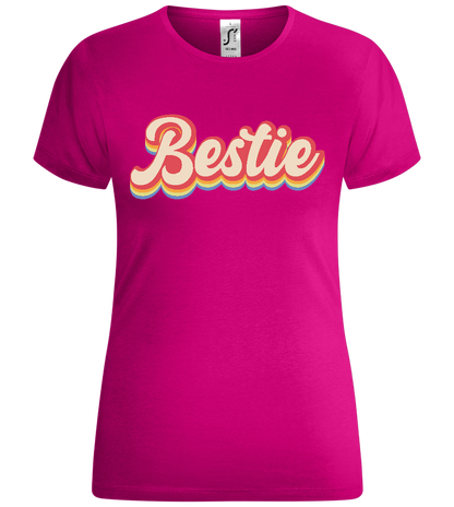 Retro Bestie Design - Comfort women's t-shirt_FUCHSIA_front