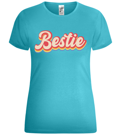 Retro Bestie Design - Comfort women's t-shirt_HAWAIIAN OCEAN_front