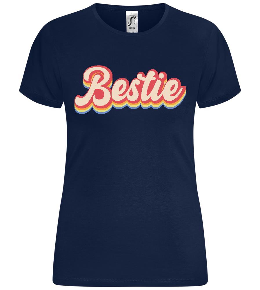 Retro Bestie Design - Comfort women's t-shirt_MARINE_front