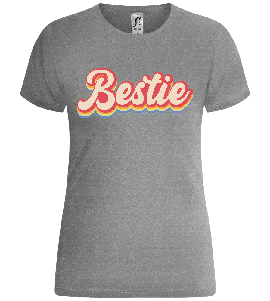 Retro Bestie Design - Comfort women's t-shirt_ORION GREY_front