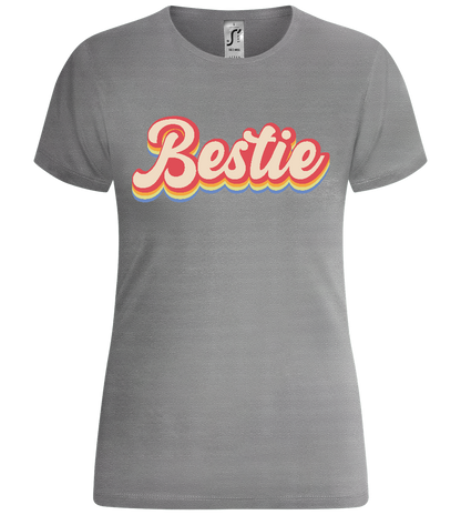 Retro Bestie Design - Comfort women's t-shirt_ORION GREY_front