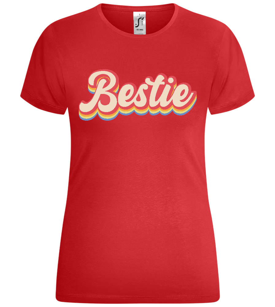 Retro Bestie Design - Comfort women's t-shirt_RED_front