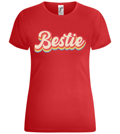 Retro Bestie Design - Comfort women's t-shirt_RED_front