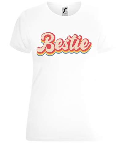 Retro Bestie Design - Comfort women's t-shirt_WHITE_front