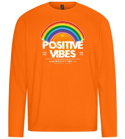 Positive Vibes Design - Premium men's long sleeve t-shirt_ORANGE_front