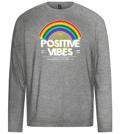 Positive Vibes Design - Premium men's long sleeve t-shirt_ORION GREY_front