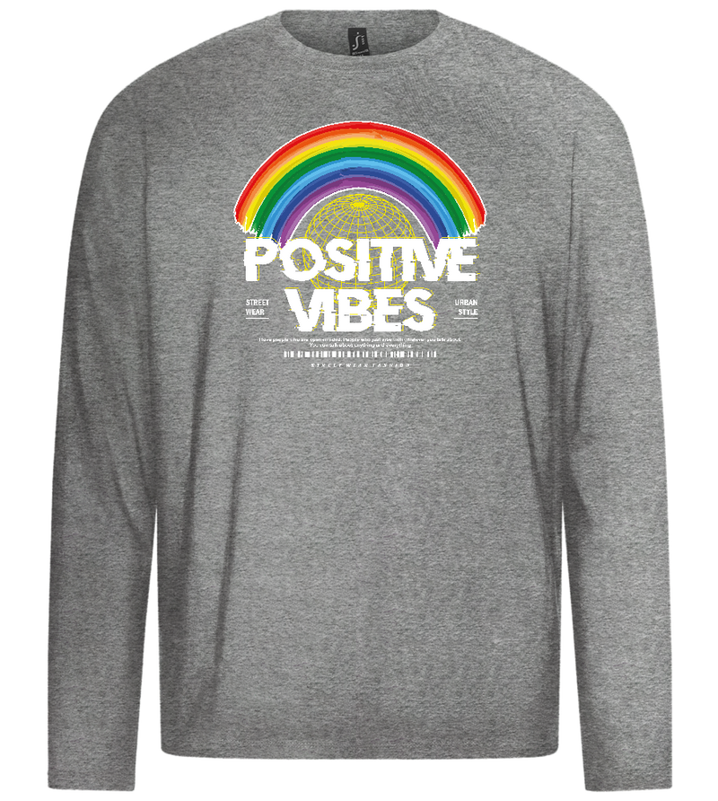 Positive Vibes Design - Premium men's long sleeve t-shirt_ORION GREY_front