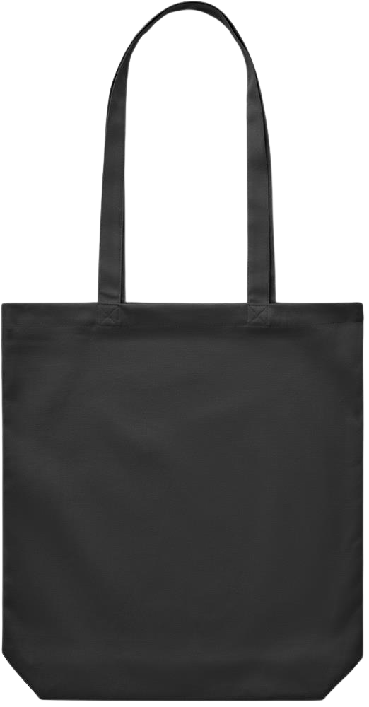 Zodiac Libra Design - Premium Canvas colored cotton shopping bag_BLACK_back