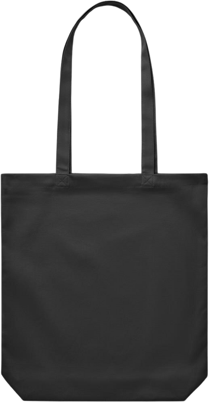 Zodiac Libra Design - Premium Canvas colored cotton shopping bag_BLACK_back