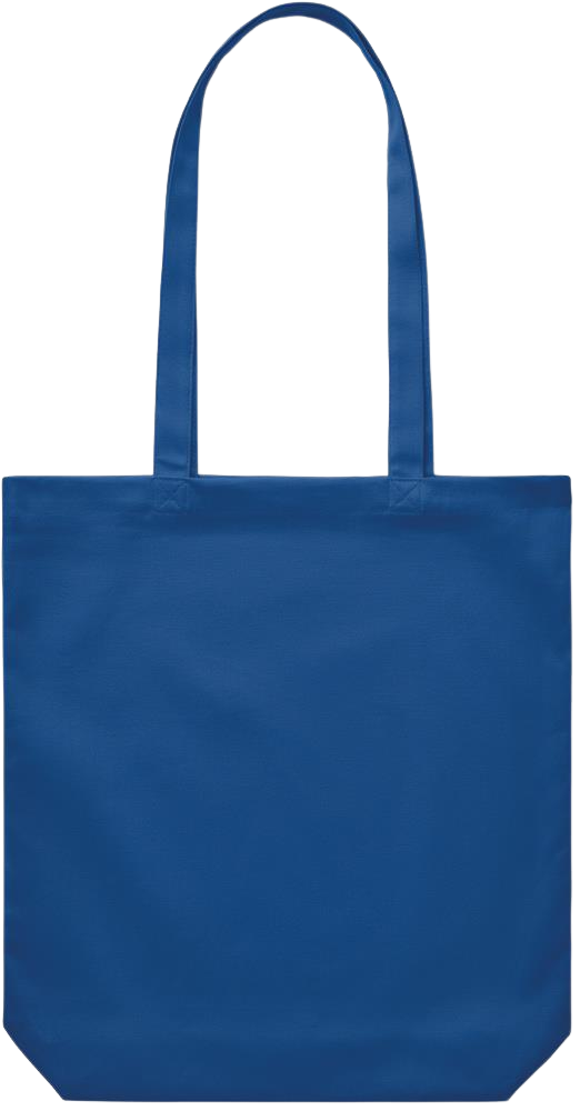 Zodiac Libra Design - Premium Canvas colored cotton shopping bag_ROYAL BLUE_back