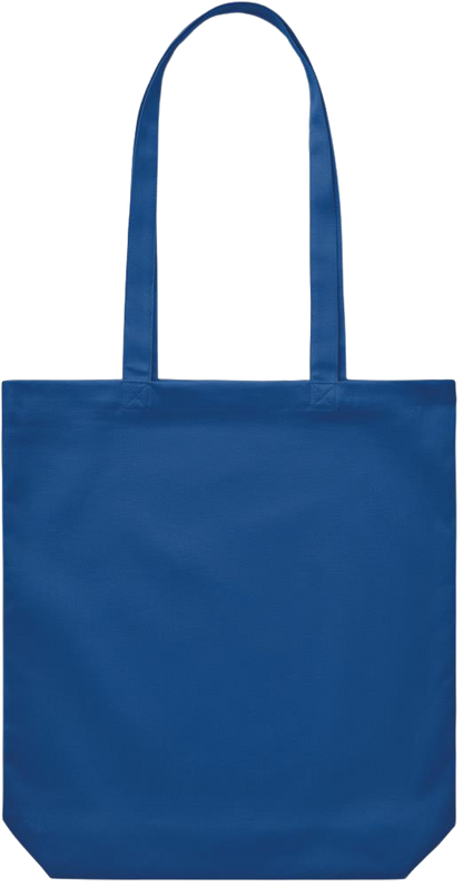 Zodiac Libra Design - Premium Canvas colored cotton shopping bag_ROYAL BLUE_back