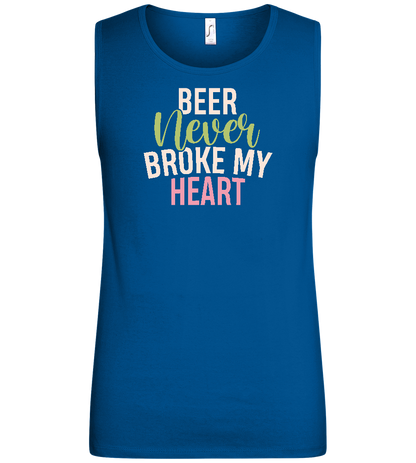 Never Broke My Heart Design - Basic men's tank top_ROYAL_front