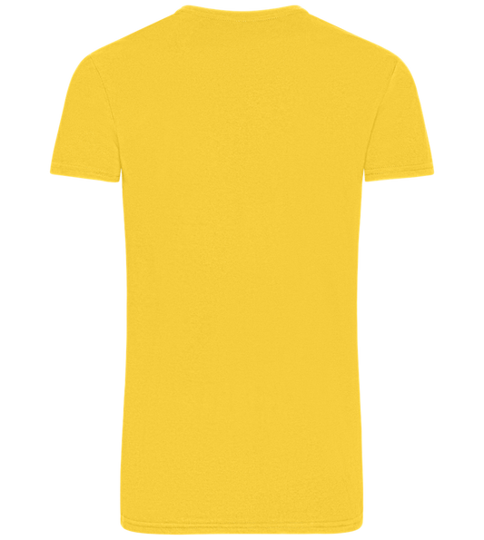Retro F1 Design - Basic men's fitted t-shirt - Basic men's fitted t-shirt_YELLOW_back