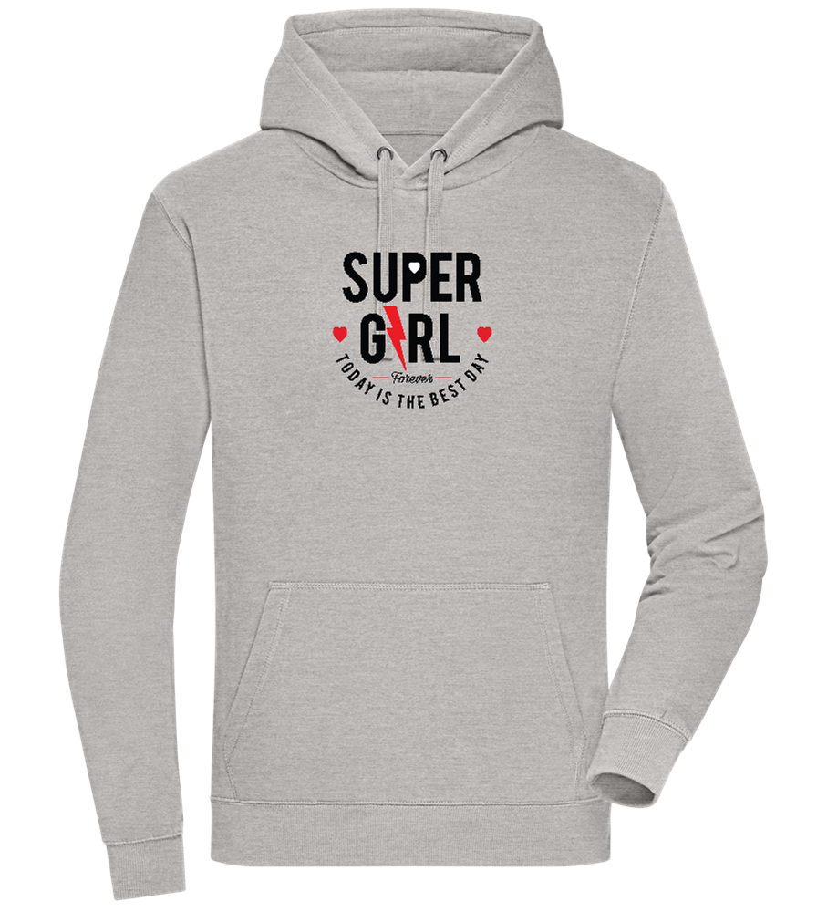 Super Girl Forever Design - Premium unisex hoodie_ORION GREY II_front