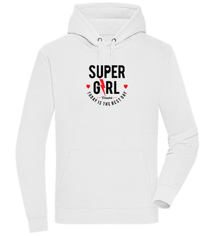 Super Girl Forever Design - Premium unisex hoodie_WHITE_front