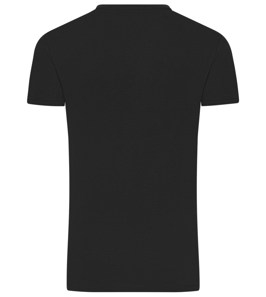 What The Buck Design - Premium men's v-neck t-shirt_DEEP BLACK_back