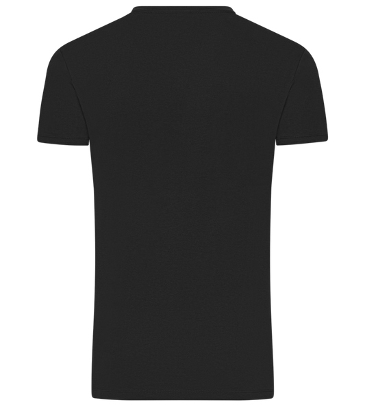 What The Buck Design - Premium men's v-neck t-shirt_DEEP BLACK_back