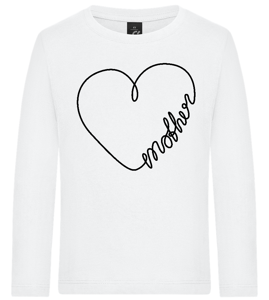Heart Mother Design - Premium kids long sleeve t-shirt_WHITE_front