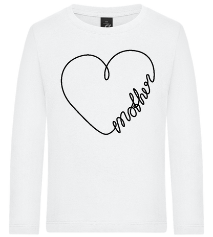 Heart Mother Design - Premium kids long sleeve t-shirt_WHITE_front