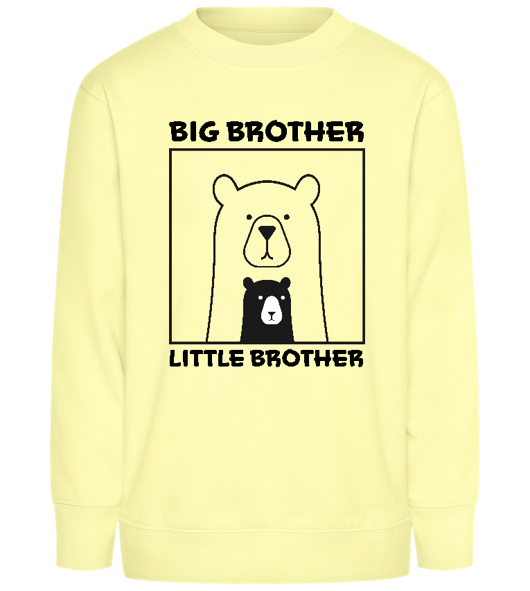 Big Brother Little Brother Bears Design - Comfort Kids Sweater_AMARELO CLARO_front