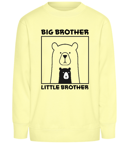 Big Brother Little Brother Bears Design - Comfort Kids Sweater_AMARELO CLARO_front