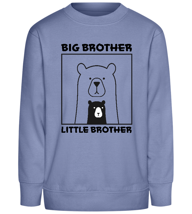 Big Brother Little Brother Bears Design - Comfort Kids Sweater_BLUE_front