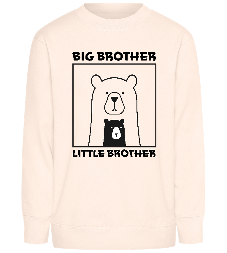 Big Brother Little Brother Bears Design - Comfort Kids Sweater_LIGHT PEACH ROSE_front