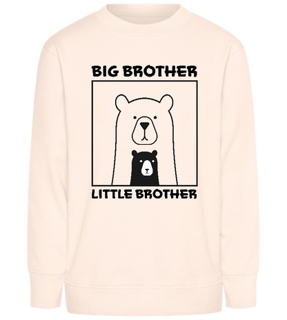 Big Brother Little Brother Bears Design - Comfort Kids Sweater_LIGHT PEACH ROSE_front