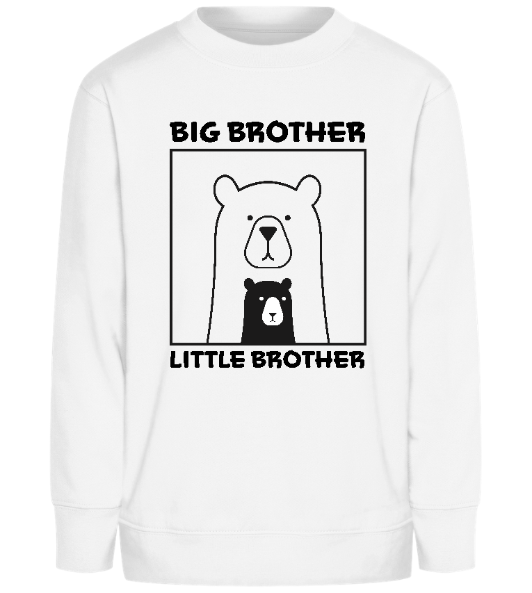 Big Brother Little Brother Bears Design - Comfort Kids Sweater_WHITE_front