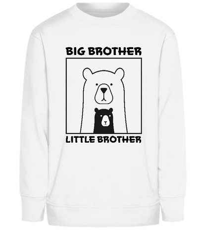 Big Brother Little Brother Bears Design - Comfort Kids Sweater_WHITE_front