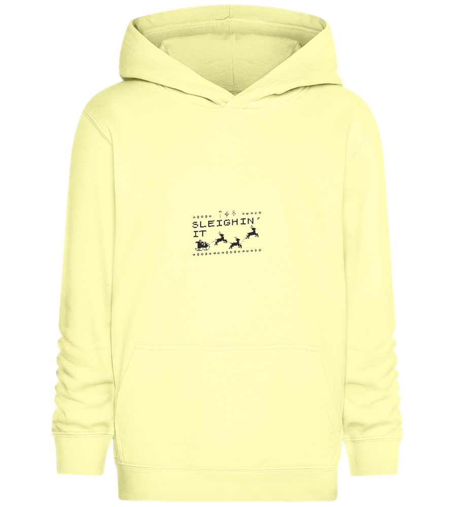 Sleighin' It Design - Comfort Kids Hoodie_AMARELO CLARO_front