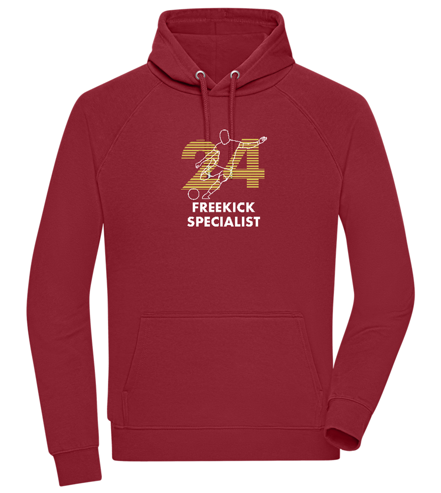 Freekick Specialist Design - Comfort unisex hoodie_BORDEAUX_front