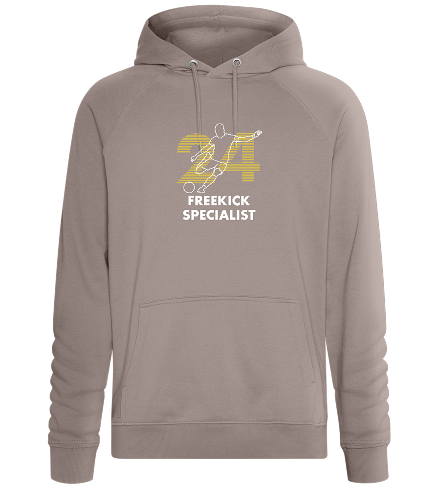 Freekick Specialist Design - Comfort unisex hoodie_CHARCOAL CHIN_front